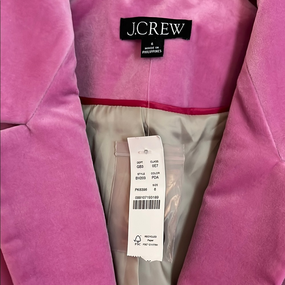 J. Crew Pink Women's Blazer - Picture 2 of 4